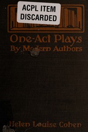 Cover of edition oneactplaysbymod00newy