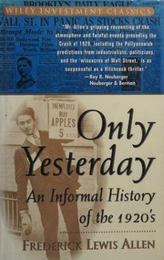 Cover of edition onlyyesterdayinf0000alle_h8o2