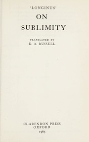 Cover of edition onsublimity0000long