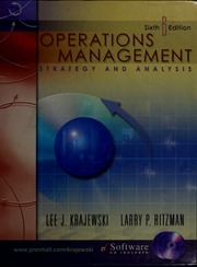Cover of edition operationsmanage00leej