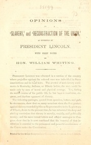 Cover of edition opinionsonslavery00linc