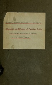 Cover of edition orationindefence00ciceuoft