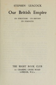 Cover of edition ourbritishempire00leac