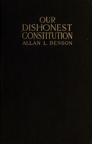 Cover of edition ourdishonestcons00bensrich