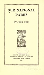 Cover of edition ournationsparks00muirrich