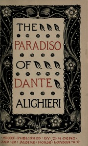 Cover of edition paradisoofdantea00dantuoft