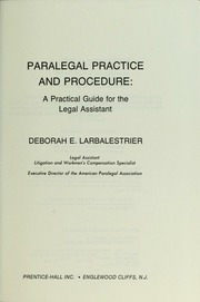 Cover of edition paralegalpractic00larb