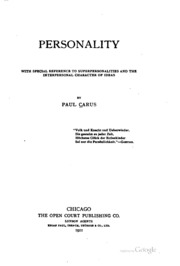 Cover of edition personalitywith00carugoog