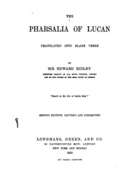 Cover of edition pharsalialucan00ridlgoog