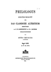 Cover of edition philologus48archgoog