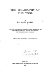 Cover of edition philosophytool00carugoog