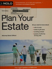 Cover of edition planyourestate0000clif