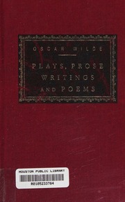 Cover of edition playsprosewritin0000wild_t2s8