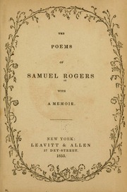Cover of edition poemsofsamuelrog00rog9e