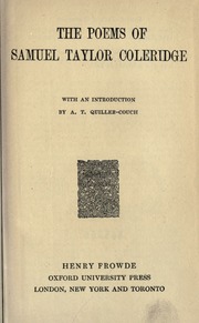 Cover of edition poemsofsamueltay00coleuoft