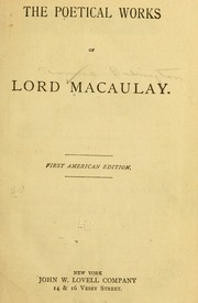 Cover of edition poeticalworksofl00maca