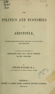 Cover of edition politicseconomic00aris