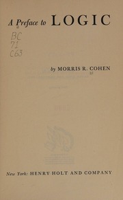 Cover of edition prefacetologic0000cohe_l6n5
