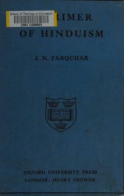Cover of edition primerofhinduism0000farq