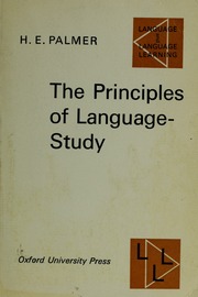 Cover of edition principlesoflang00palm