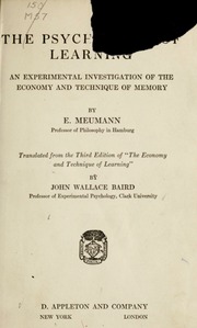 Cover of edition psychologyoflear1913meum