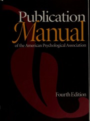 Cover of edition publicationmanua4th00amer
