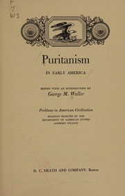 Cover of edition puritanisminearl0000unse_w5k8