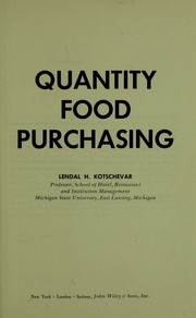 Cover of edition quantityfoodpurc00kots