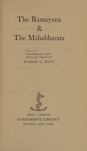 Cover of edition ramayanamahabhar0000valm
