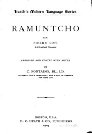 Cover of edition ramuntcho00fontgoog