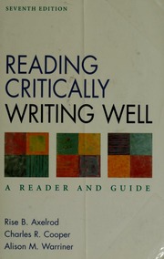 Cover of edition readingcriticall7thedit00axel