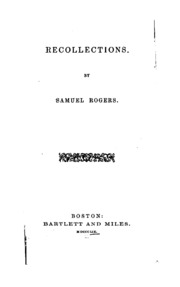 Cover of edition recollections00rogegoog