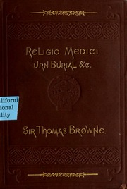 Cover of edition religiomedicihyd00brow