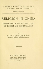 Cover of edition religioninchinau00groo