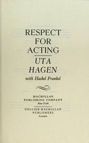 Cover of edition respectforacting00hage