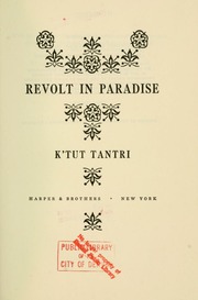 Cover of edition revoltinparadise00tant