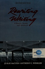 Cover of edition rewritingwriting0002mccu
