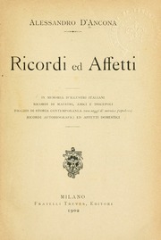Cover of edition ricordiedaffetti00dancuoft