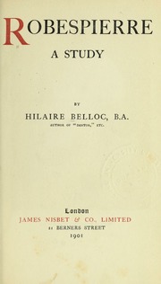 Cover of edition robespierre01bell