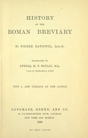 Cover of edition romanbreviary00batiuoft