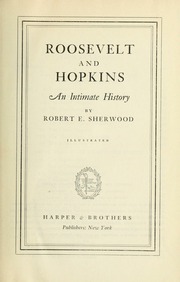 Cover of edition roosevelthopkins00sher