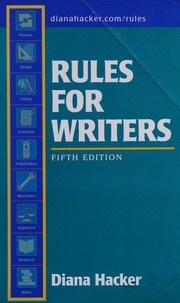 Cover of edition rulesforwriters0000hack_g4j4