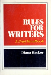 Cover of edition rulesforwritersb00hack
