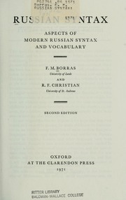 Cover of edition russiansyntaxasp00borr