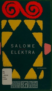 Cover of edition salomeelektra0000stra