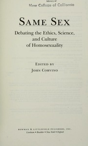 Cover of edition samesexdebatinge00corvrich