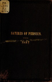 Cover of edition satiresofpersius00pers_0