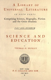 Cover of edition scienceeducation00huxliala