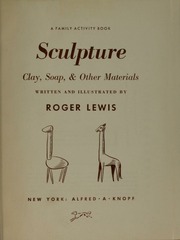 Cover of edition sculptureclaysoa00zarc