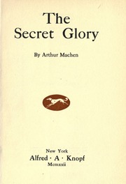 Cover of edition secretglory00machiala